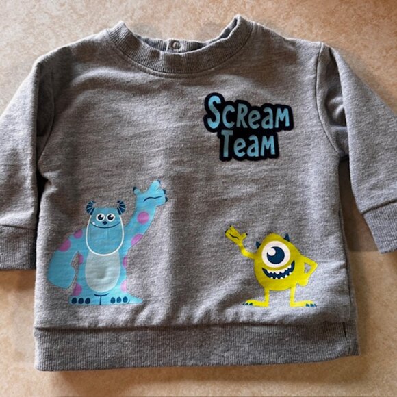 Disney Baby Monsters Inc Scream Team Sweatshirt Sz 0-3 months - Picture 2 of 9